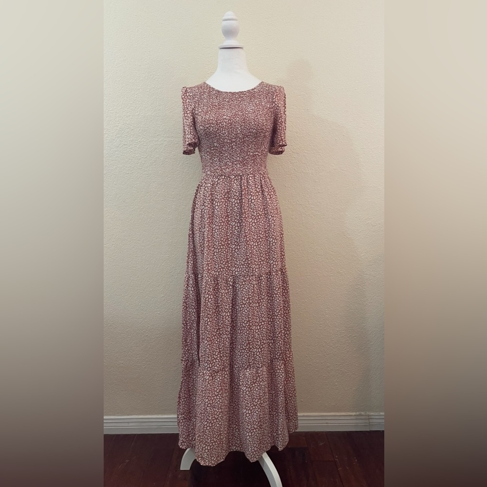Floral Pink Maxi Dress